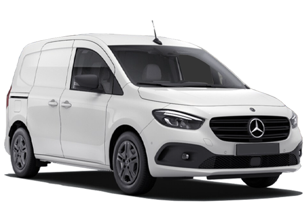 Vue latérale du fourgon MERCEDES ECITAN II - 2023 – modèle utilitaire gris aménageable